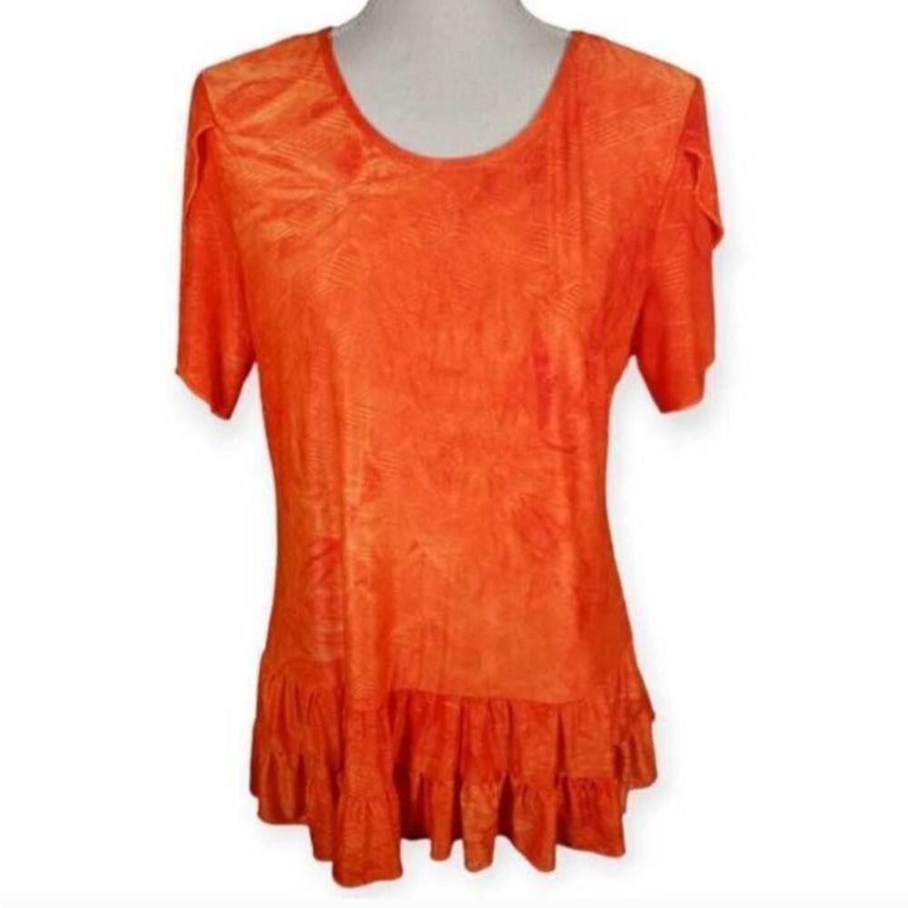 SHANNON FORD NEW YORK ORANGE BLOUSE SZ.M EUC.